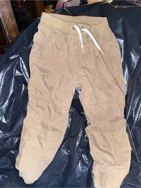 Kids Tan Pull-On Cargo Pants